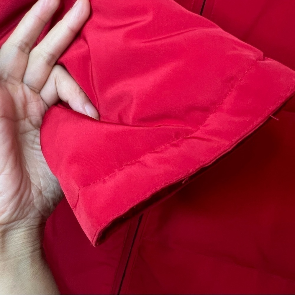 LIZ CLAIBORNE WATER REPELLENT Down Jacket Insulation Hooded Red Sz S Outdoor - Picture 7 of 16